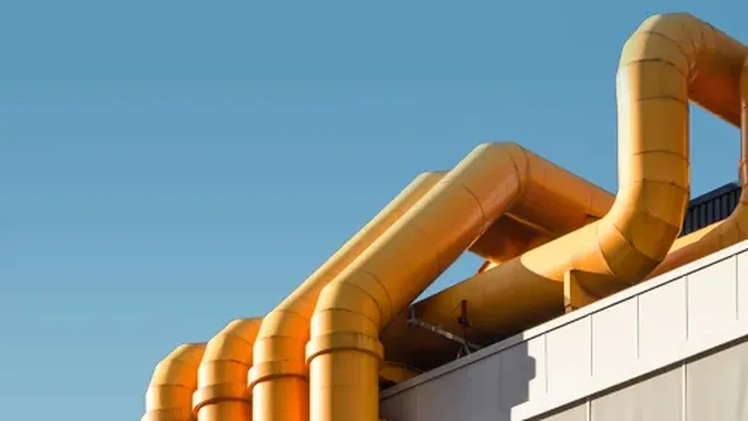 Energy plant piping and infrastructure