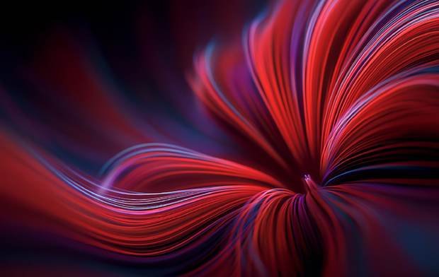 An abstract iFortis Worldwide brand visual, converging filaments of light